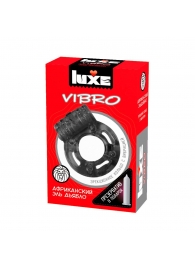Чёрное эрекционное виброкольцо Luxe VIBRO  Африканский Эль Дьябло  + презерватив - Luxe - в Калининграде купить с доставкой