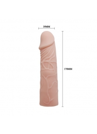 Закрытая телесная насадка-фаллос - 17 см. - Sex Expert - в Калининграде купить с доставкой