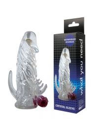 Закрытая прозрачная вибронасадка на пенис Crystal Sleeve Vibe - Erowoman-Eroman - в Калининграде купить с доставкой