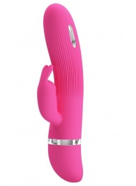 Розовый вибратор Ingram с электростимуляцией - 19,2 см. - Baile - купить с доставкой в Калининграде