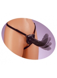 Черный податливый страпон Posable Partner Strap-On - 17,8 см. - Pipedream - купить с доставкой в Калининграде