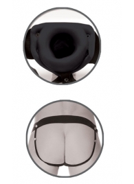 Черный полый страпон унисекс Hollow Strap-On - 14,5 см. - Pipedream - купить с доставкой в Калининграде