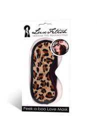 Леопардовая маска на глаза Peek-a-Boo - Lux Fetish - купить с доставкой в Калининграде