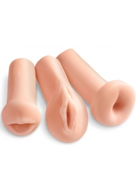 Комплект из 3 мастурбаторов All 3 Holes: вагина, анус, ротик - Pipedream - в Калининграде купить с доставкой