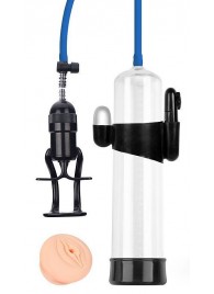 Прозрачная вакуумная вибропомпа Sex Expert с насадкой-вагиной - Sex Expert - в Калининграде купить с доставкой