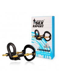 Черный экстендер-растяжитель пениса - Sex Expert - в Калининграде купить с доставкой