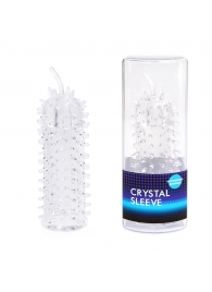 Закрытая рельефная насадка Crystal sleeve с усиками - 12 см. - Erowoman-Eroman - в Калининграде купить с доставкой