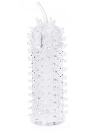 Закрытая рельефная насадка Crystal sleeve с усиками - 12 см. - Erowoman-Eroman - в Калининграде купить с доставкой