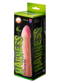 Фаллическая насадка на трусики харнесс - 17,5 см. - LOVETOY (А-Полимер) - купить с доставкой в Калининграде