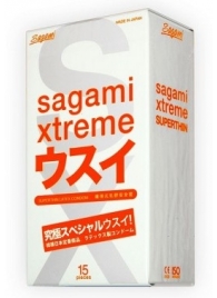 Ультратонкие презервативы Sagami Xtreme SUPERTHIN - 15 шт. - Sagami - купить с доставкой в Калининграде