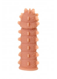 Телесная реалистичная насадка KOKOS Extreme Sleeve 04 с дополнительной стимуляцией - 12,7 см. - KOKOS - в Калининграде купить с доставкой