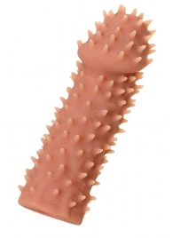 Телесная реалистичная насадка KOKOS Extreme Sleeve 07 с дополнительной стимуляцией - 12,7 см. - KOKOS - в Калининграде купить с доставкой