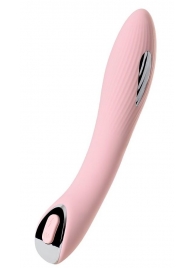 Розовый силиконовый вибратор с электростимуляцией TESLA G-POINT - 21 см. - ToyFa - купить с доставкой в Калининграде