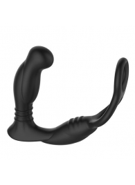 Черная анальная пробка NEXUS SIMUL8 с фиксацией на теле кольцами - Nexus Range - в Калининграде купить с доставкой