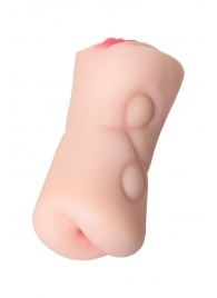 Телесный двусторонний мастурбатор Rich Fruit - вагина и анус - ToyFa - в Калининграде купить с доставкой