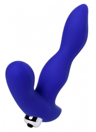 Синий силиконовый вибростимулятор простаты Stroman - 14,5 см. - ToyFa - в Калининграде купить с доставкой