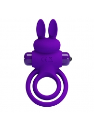 Фиолетовое эрекционное кольцо с вибростимуляцией клитора Vibrant Penis Ring III - Baile - в Калининграде купить с доставкой