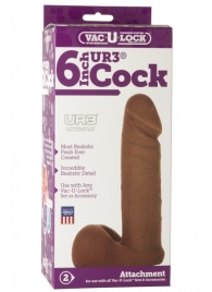 Насадка-мулат для трусиков Vac-U-Lock 6  ULTRASKYN Cock - 17,3 см. - Doc Johnson - купить с доставкой в Калининграде