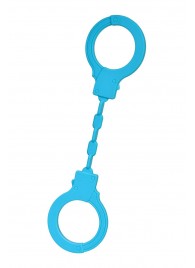 Голубые силиконовые наручники A-Toys без ключа - A-toys - купить с доставкой в Калининграде