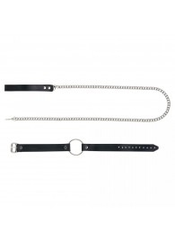 Черный поводок и чокер с кольцом Rada - Rebelts - купить с доставкой в Калининграде