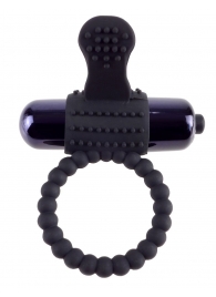 Черное эрекционное виброкольцо Vibrating Silicone Super Ring - Pipedream - в Калининграде купить с доставкой