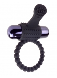Черное эрекционное виброкольцо Vibrating Silicone Super Ring - Pipedream - в Калининграде купить с доставкой