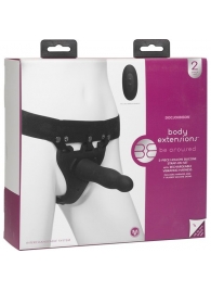 Черный полый вибрострапон Body Extensions BE Aroused - 17,78 см. - Doc Johnson - купить с доставкой в Калининграде