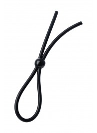 Черное лассо на пенис с одной бусиной - A-toys - в Калининграде купить с доставкой