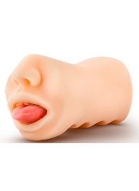 Телесный мастурбатор-ротик с язычком Oral Anne - Blush Novelties - в Калининграде купить с доставкой
