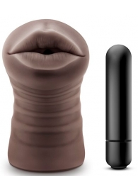 Коричневый мастурбатор-ротик Heather - Blush Novelties - в Калининграде купить с доставкой