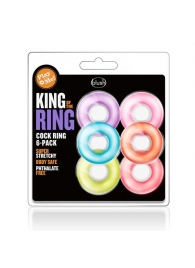 Набор из 6 эрекционных колец King of the Ring - Blush Novelties - в Калининграде купить с доставкой