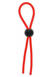 Красное эрекционное лассо с одной бусиной-утяжкой STRETCHY THIN LASSO - Dream Toys - в Калининграде купить с доставкой