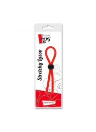 Красное эрекционное лассо с одной бусинкой-утяжкой STRETCHY THICK LASSO - Dream Toys - в Калининграде купить с доставкой