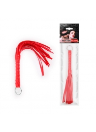 Красная плеть с рукоятью в оплетке - 28 см. - Notabu - купить с доставкой в Калининграде
