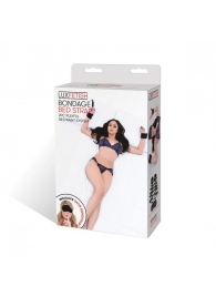 Чёрные манжеты для фиксации на кровати Bondage Bed Strap - Lux Fetish - купить с доставкой в Калининграде