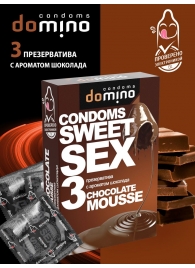 Презервативы для орального секса DOMINO Sweet Sex с ароматом шоколадного мусса - 3 шт. - Domino - купить с доставкой в Калининграде