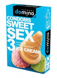 Презервативы для орального секса DOMINO Sweet Sex с ароматом мороженого - 3 шт. - Domino - купить с доставкой в Калининграде