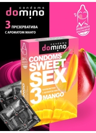 Презервативы для орального секса DOMINO Sweet Sex с ароматом манго - 3 шт. - Domino - купить с доставкой в Калининграде