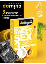 Презервативы для орального секса DOMINO Sweet Sex с ароматом тропических фруктов - 3 шт. - Domino - купить с доставкой в Калининграде