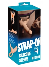 Силиконовый полый страпон на ремнях Silicone Strap-on - 16 см. - Orion - купить с доставкой в Калининграде