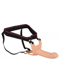 Силиконовый полый страпон на ремнях Silicone Strap-on - 16 см. - Orion - купить с доставкой в Калининграде
