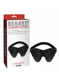 Черная маска на глаза Behave - Chisa - купить с доставкой в Калининграде