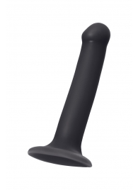 Черный фаллос на присоске Silicone Bendable Dildo M - 18 см. - Strap-on-me - купить с доставкой в Калининграде