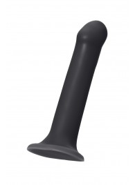 Черный фаллос на присоске Silicone Bendable Dildo L - 19 см. - Strap-on-me - купить с доставкой в Калининграде