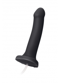 Черный фаллос с имитацией эякуляции Silicon Cum Dildo L - 19,6 см. - Strap-on-me - купить с доставкой в Калининграде