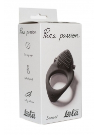 Черное эрекционное виброкольцо Pure Passion Sunset - Lola Games - в Калининграде купить с доставкой