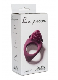 Бордовое эрекционное виброкольцо Pure Passion Sunset - Lola Games - в Калининграде купить с доставкой
