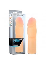 Телесная насадка-удлинитель на пенис PERFORMANCE 1.5INCH COCK XTENDER - 16 см. - Blush Novelties - в Калининграде купить с доставкой