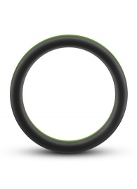 Черно-зеленое эрекционное кольцо Silicone Go Pro Cock Ring - Blush Novelties - в Калининграде купить с доставкой