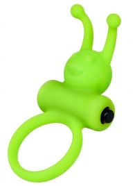 Зеленое эрекционное виброкольцо на пенис Cock Ring - A-toys - в Калининграде купить с доставкой